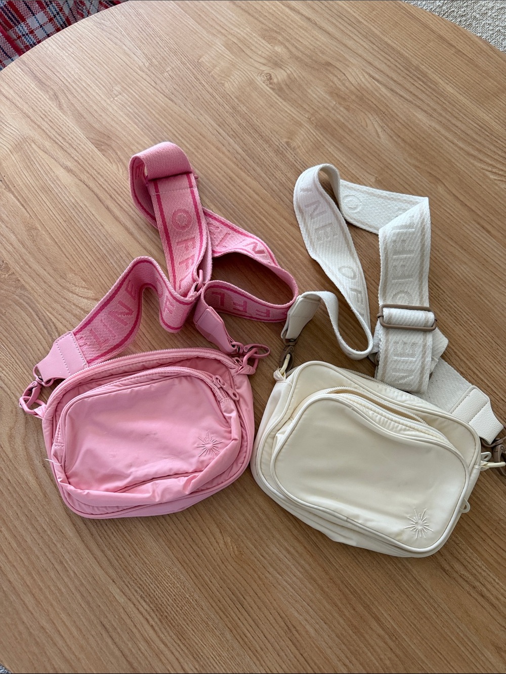 aerie Pink and Cream Crossbody Bag Set